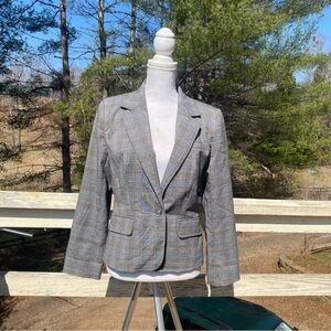 Vintage Bloomingdale's Gray Plaid Women's Blazer